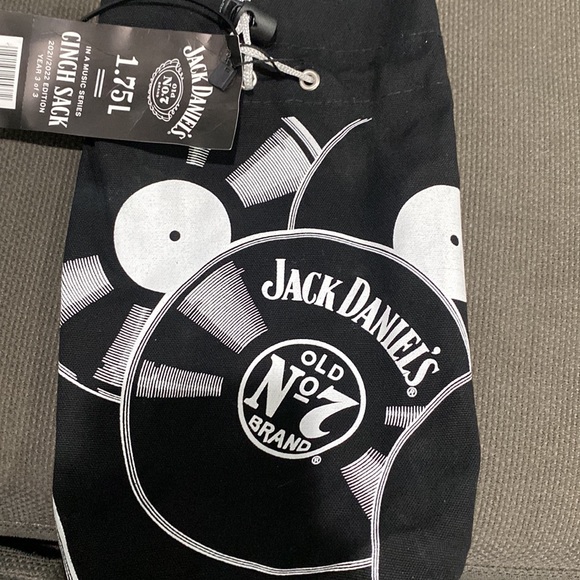 Jack Daniels Bags Nwt Jack Daniels Vinyl Record Black And White Cinch Bag Poshmark